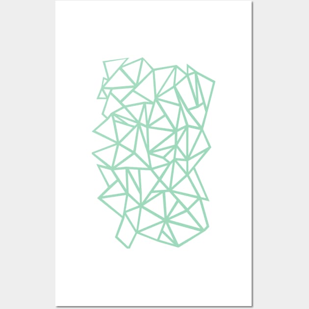 Abstraction Outline Thick Mint Wall Art by ProjectM